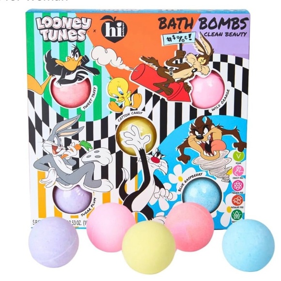 Hi Peach Layne & Looney Tunes Bath Set, Bath Bomb Set, & 3 Bath Bomb Bundle - Picture 2 of 8